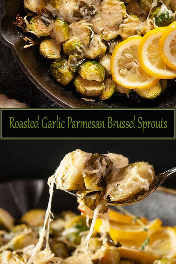 Roasted Garlic Parmesan Brussel Sprouts make the perfect holiday side dish or a lovely compliment to a roast chicken or beef any time of the year from www.SeasonedSprinkles.com