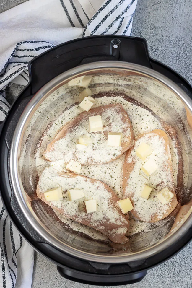 Chicken in an Instant Pot with seasoning