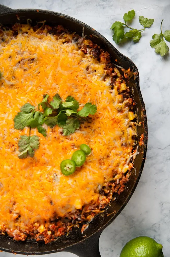 Beef and Quinoa Taco Skillet