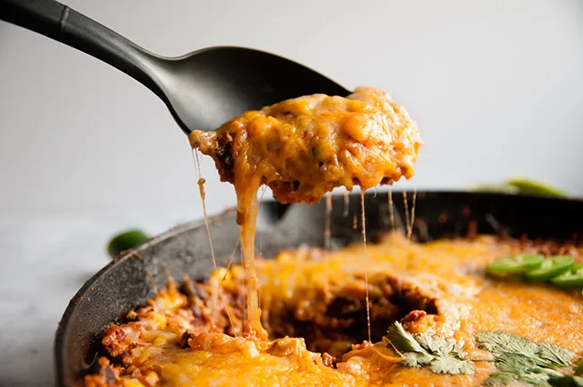 Beef and Quinoa Taco Skillet