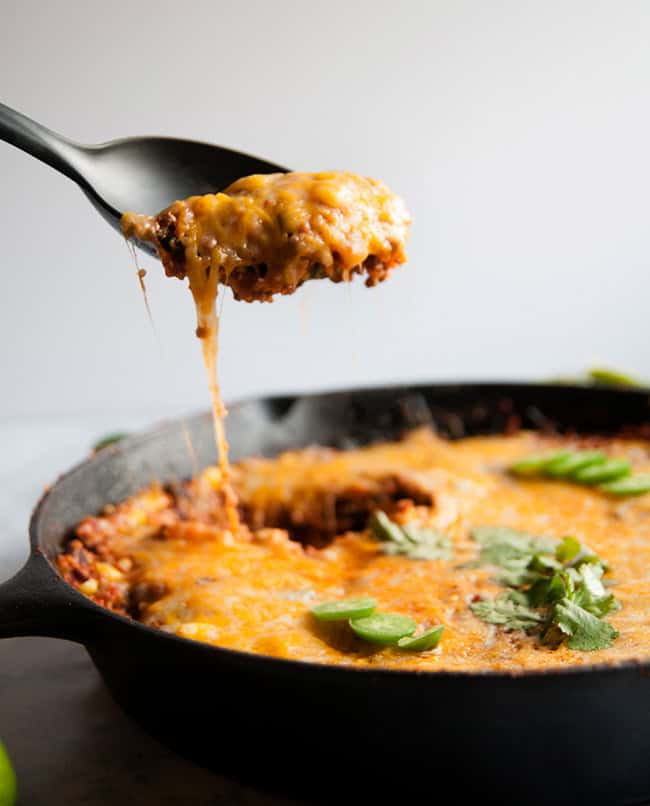 Beef and Quinoa Taco Skillet