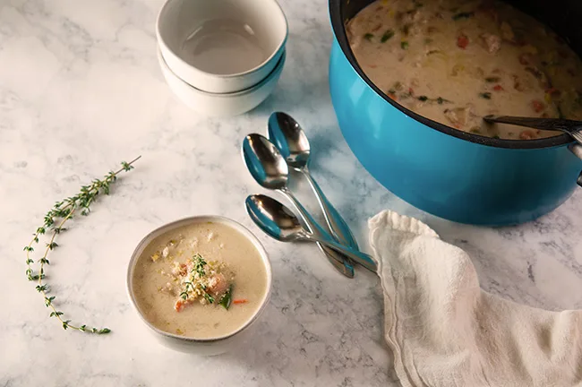 Chicken pot pie soup