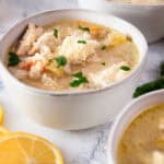 Parmesan Lemon Chicken Orzo Soup