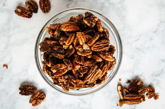 Sweet and spicy candied pecans