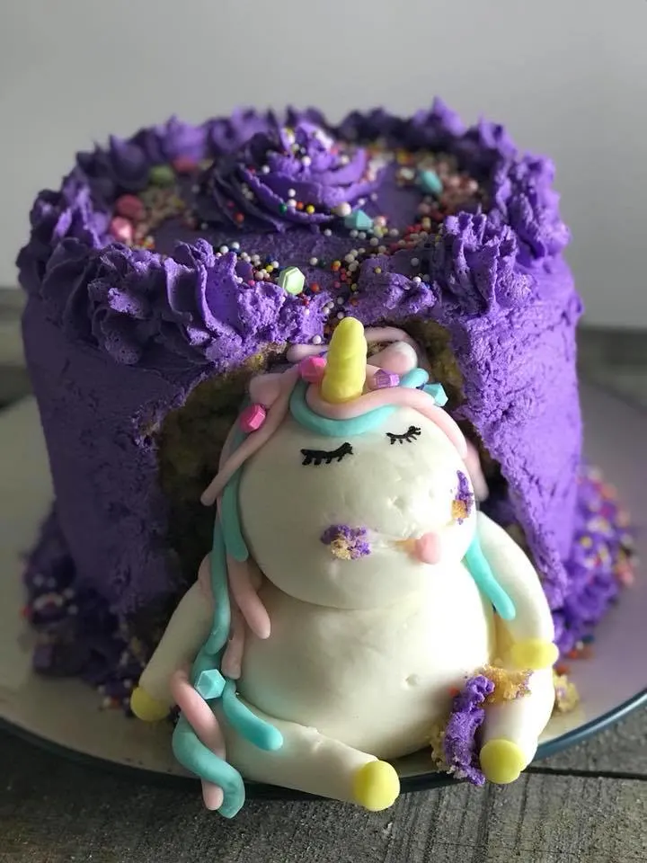 fat unicorn cake