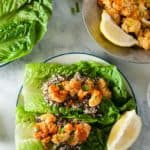 Buffalo Cauliflower and Quinoa Lettuce Wraps