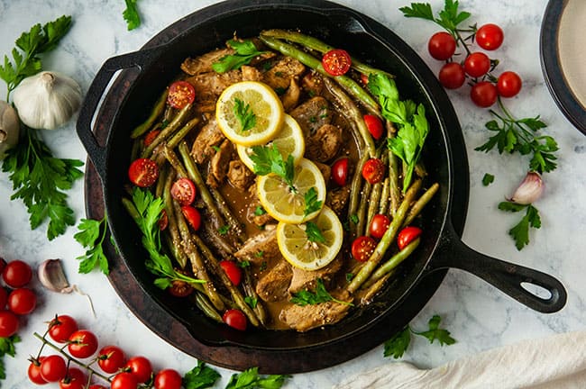 Honey Mustard Chicken and Green Bean Skillet