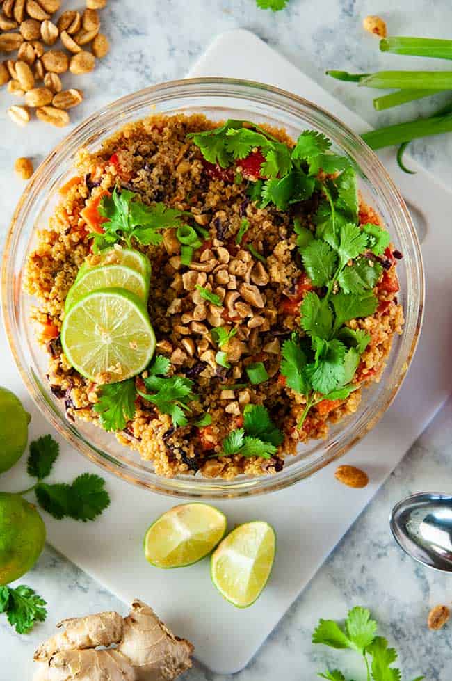 Thai peanut quinoa salad