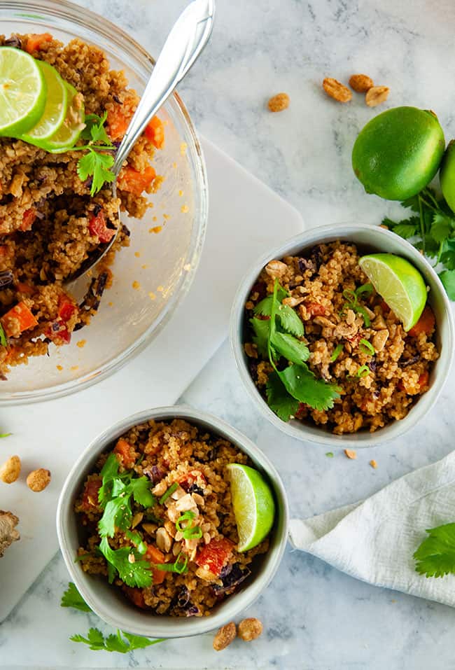 Thai peanut quinoa salad