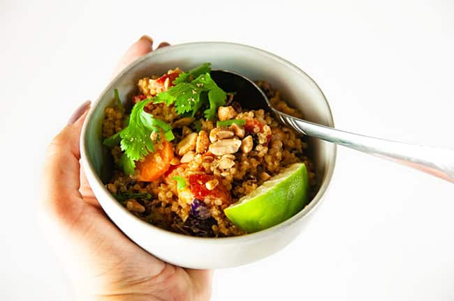 Thai peanut quinoa salad