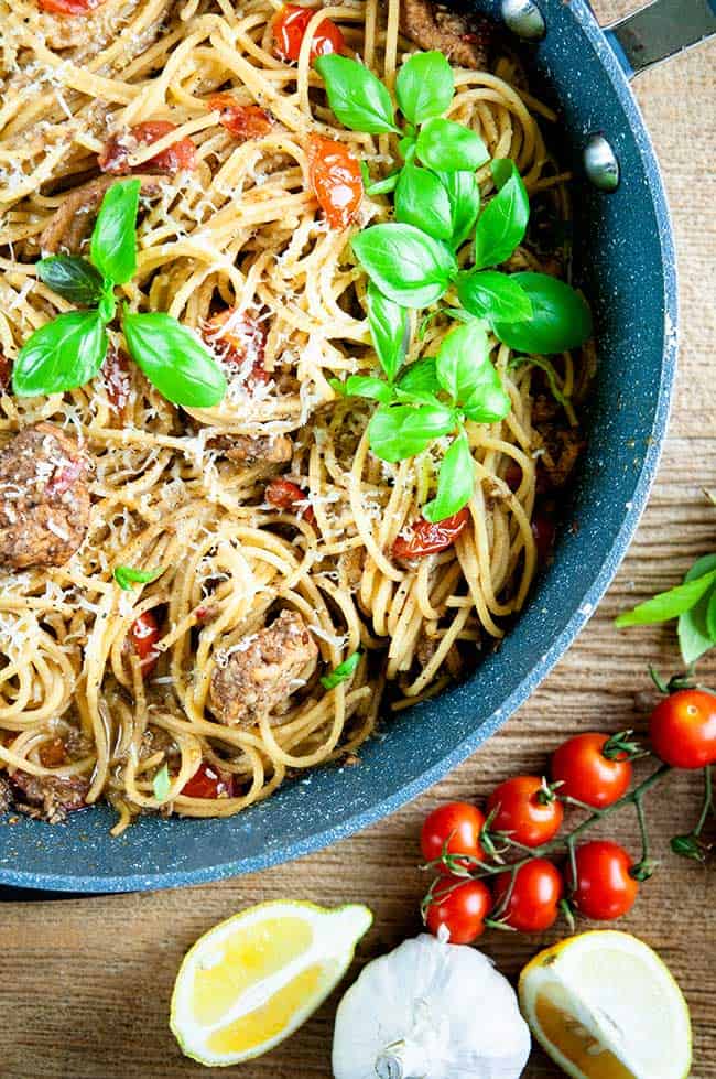 Balsamic Tomato Chicken Pasta