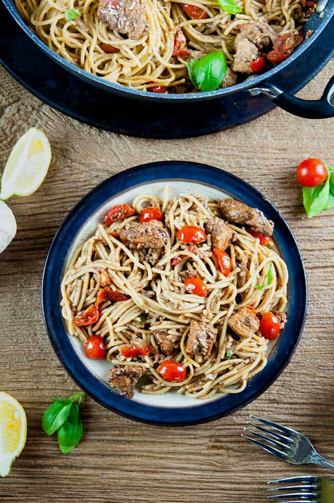 Balsamic Tomato Chicken Pasta