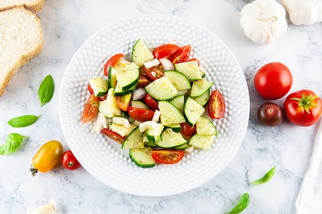 Italian Cucumber Tomato Salad