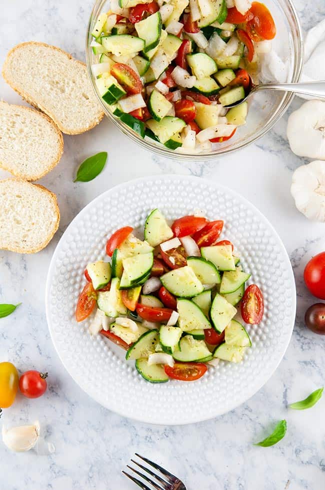 Italian Cucumber Tomato Salad