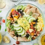 Lemony Loaded Greek Salad with Hummus