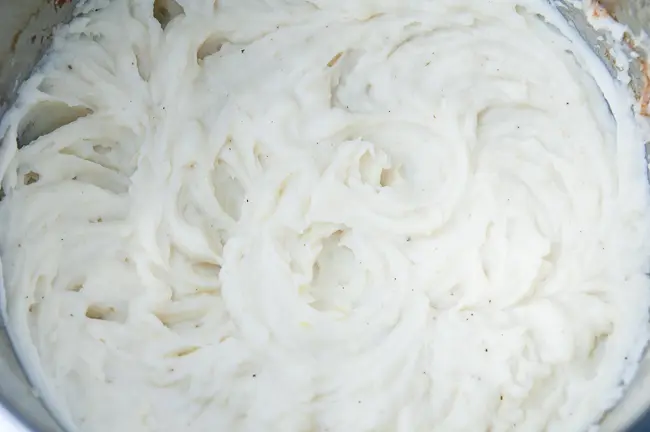 Mashed potato swirls in an Instant Pot liner