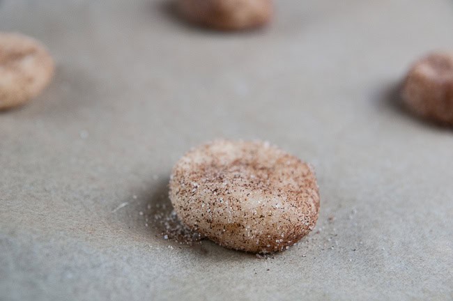 slightly flatten the snickerdoodles