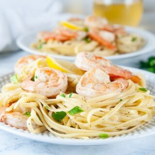 A yummy fancy dinner at home- easy shrimp scampi