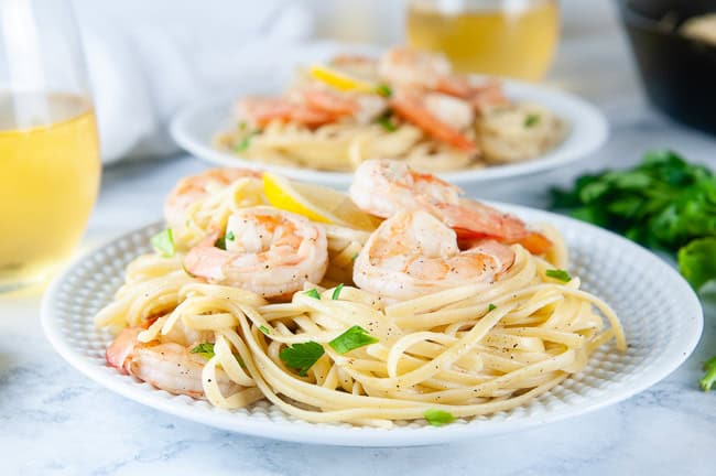 A yummy fancy dinner at home- easy shrimp scampi