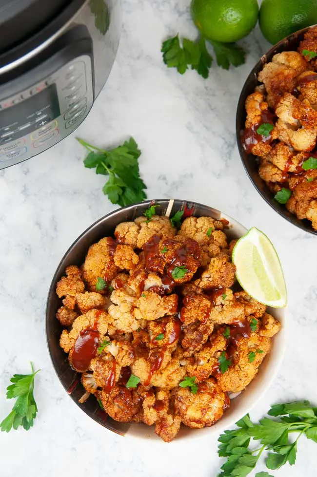 Instant Pot Barbecue Cauliflower makes a delicious vegetarian alternative for barbecue chicken