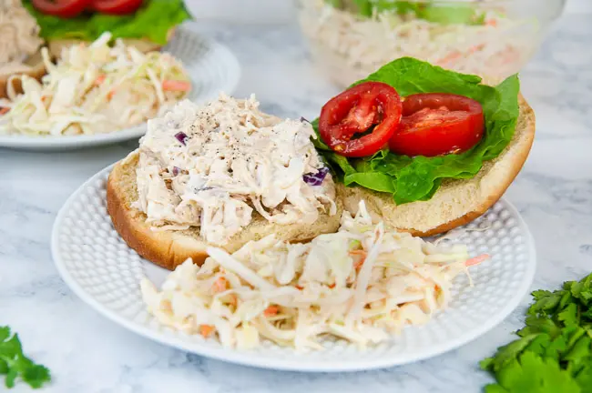 Instant Pot Chicken Salad with Honey Mustard makes for delicious sandwiches