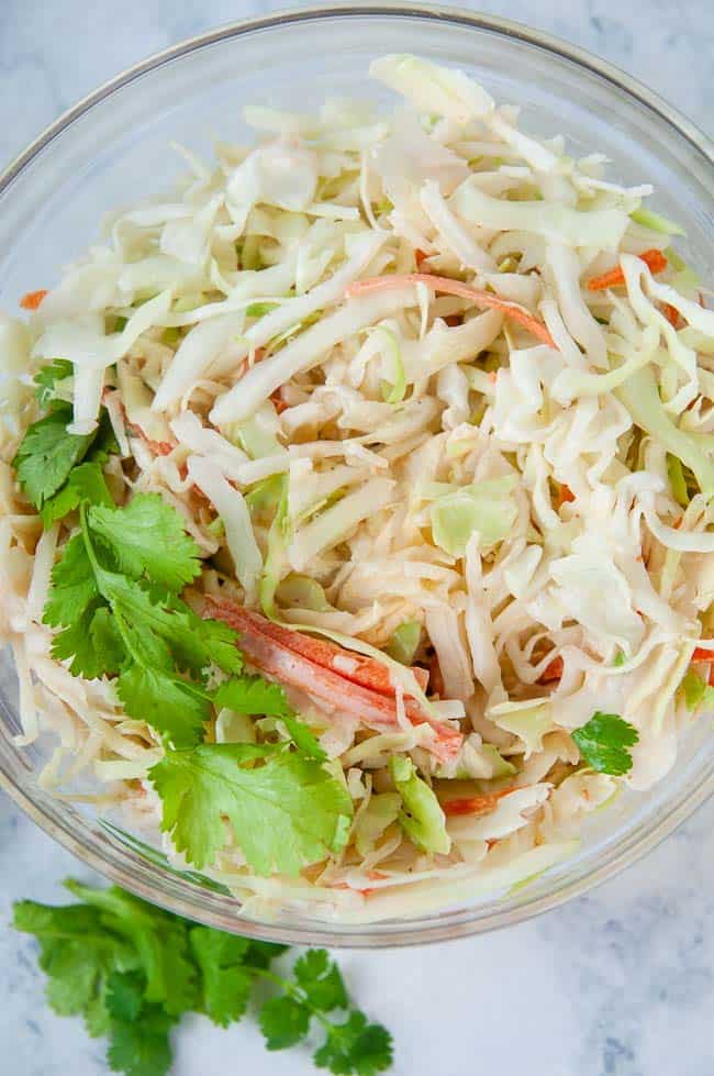 Sweet and Spicy Asian Coleslaw makes a delicious summer side dish