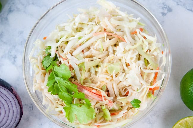 Sweet and spicy Asian coleslaw