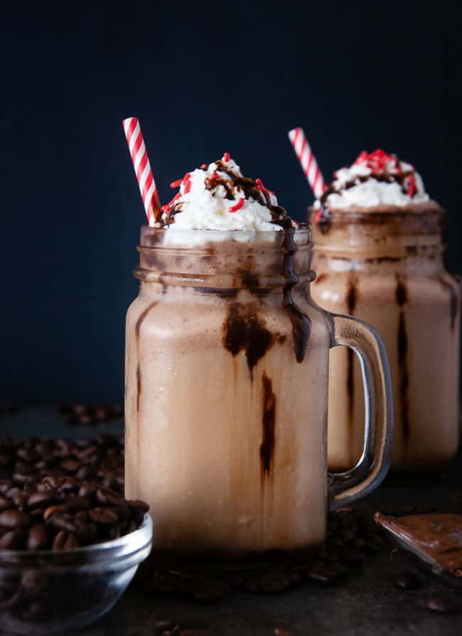 Nutella Frappuccinos are an easy frozen coffee recipe