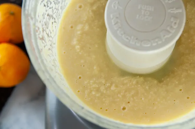 Orange ginger dressing will be creamy after a spin through the food processor