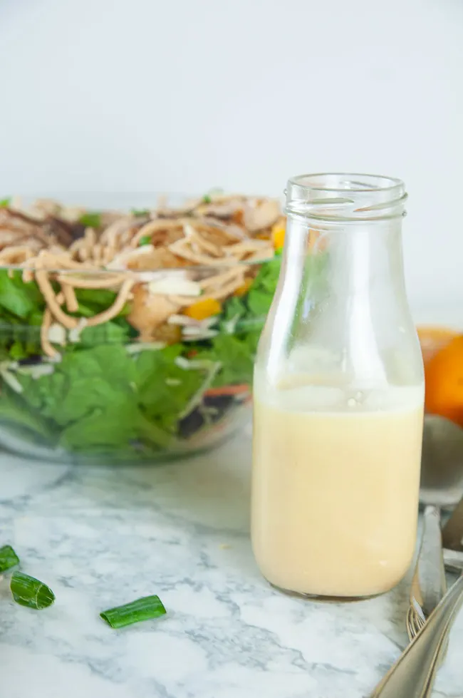 Orange ginger dressing makes the perfect compliment to mandarin chicken salad and other Asian inspired salads.
