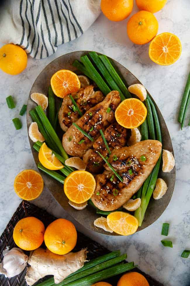 Orange ginger Asian chicken marinade is a delicious way to prepare chicken for meal prep, lunch, and dinner.