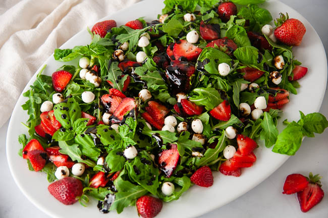 Strawberry Caprese Salad is the salad of summer.