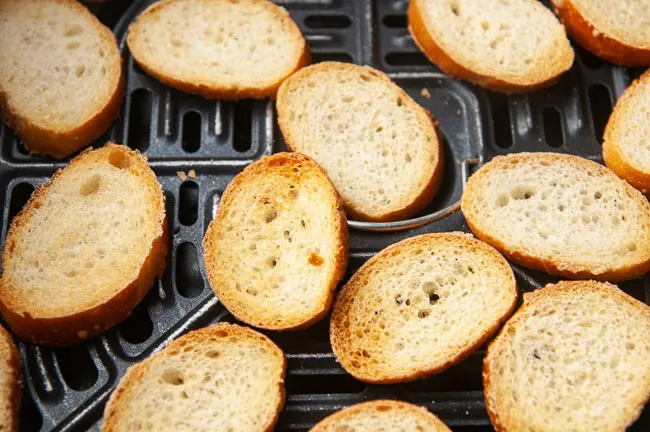 Toast the bread in the air fryer.