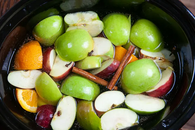 You can make homemade apple cider in the crock pot.