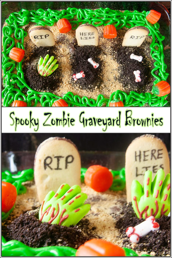 Easy Spooky Graveyard Brownies for Halloween - Seasoned Sprinkles