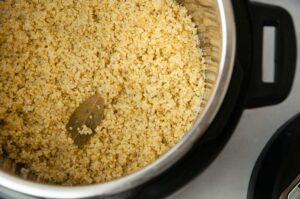 quinoa after it has been pressure cooked