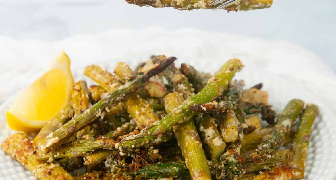 Air Fryer Asparagus with Parmesan Cheese Seasoned Sprinkles