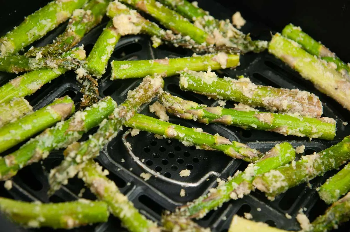 Air fry the asparagus.