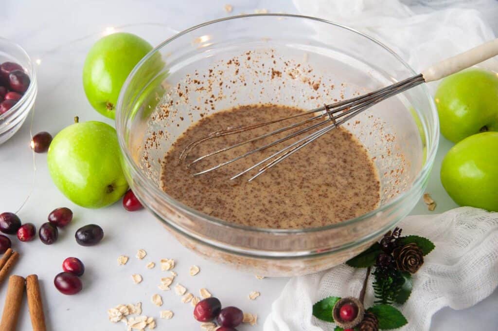 Whisk the wet ingredients together until combined.