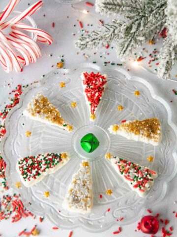 Homemade Christmas tree chocolate candy is a festive part of a holiday dessert spread and a fun edible gift.