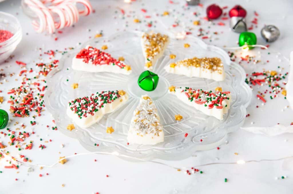 Homemade Christmas tree chocolate candy is a festive part of a holiday dessert spread and a fun edible gift.