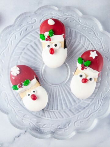 Easy Santa Cookies make a cute platter for jolly old St. Nicholas