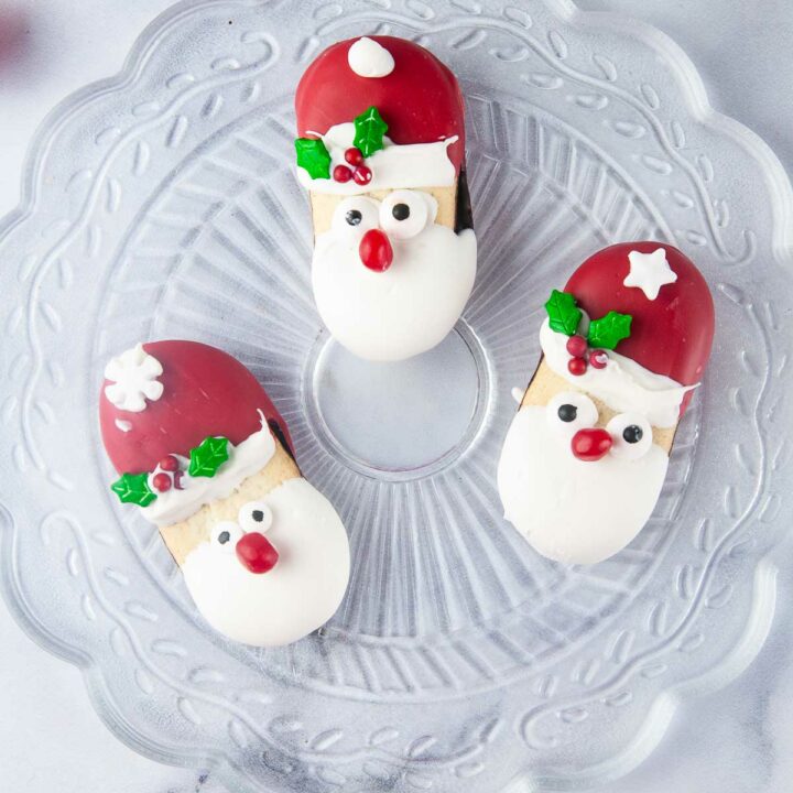 Easy Santa Cookies make a cute platter for jolly old St. Nicholas