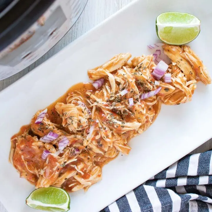 Instant Pot Thai Chicken is perfect over rice or pad Thai noodles.