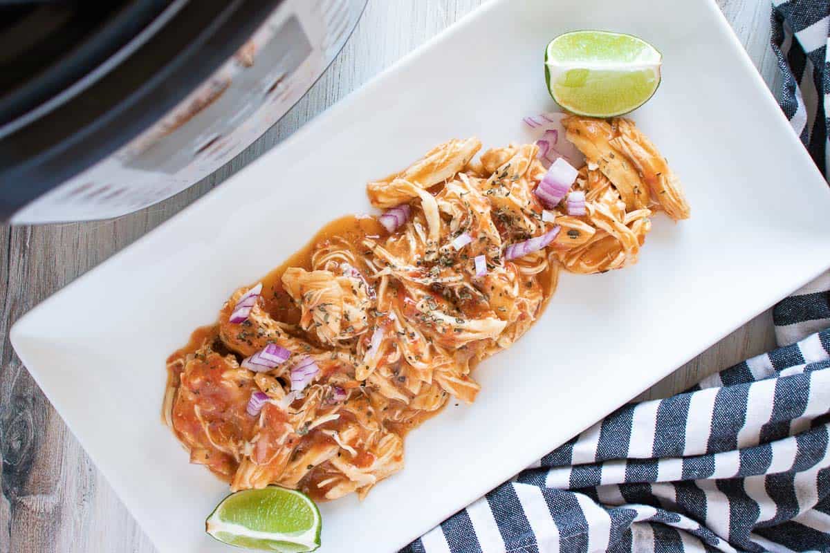 Instant Pot Thai Chicken is perfect over rice or pad Thai noodles.