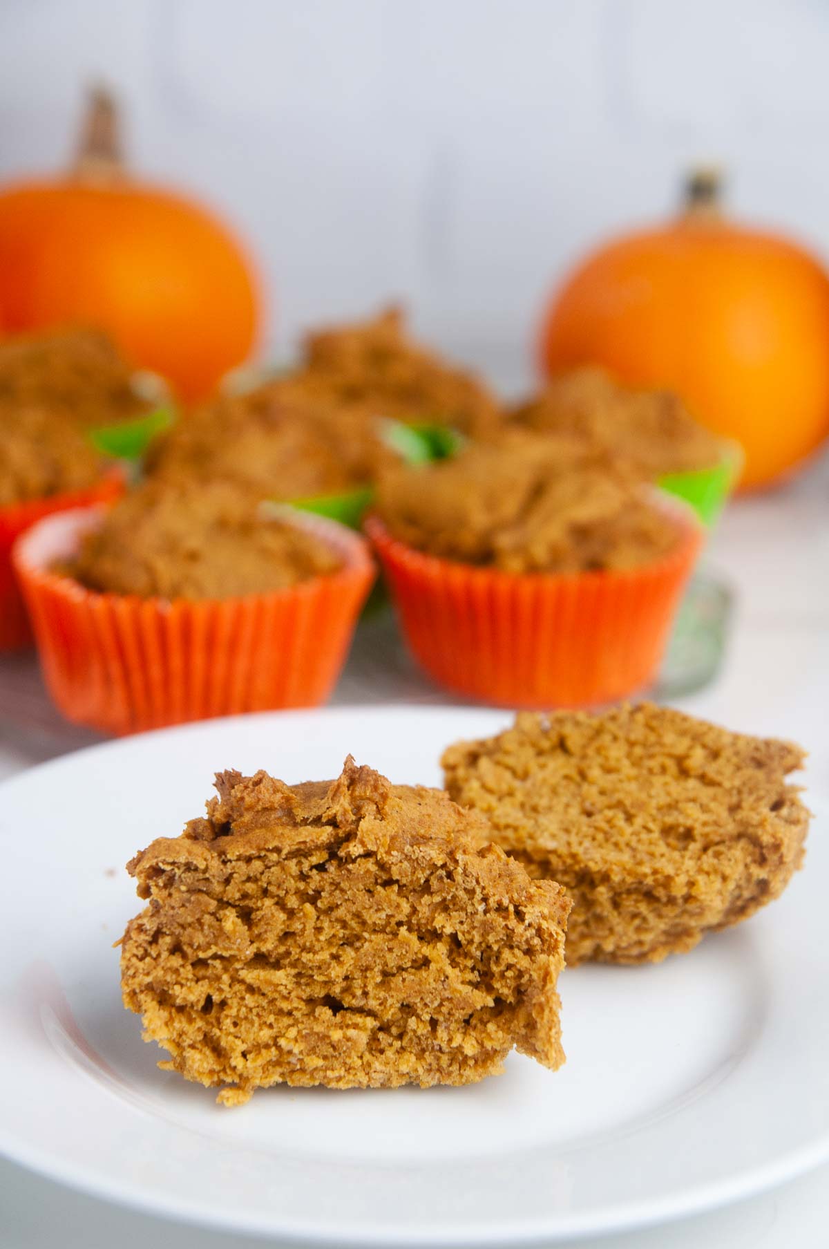 2 Ingredient pumpkin muffins with cake mix are a yummy fall treat.