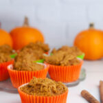 2 ingredient pumpkin muffins make for a delicious fall treat..