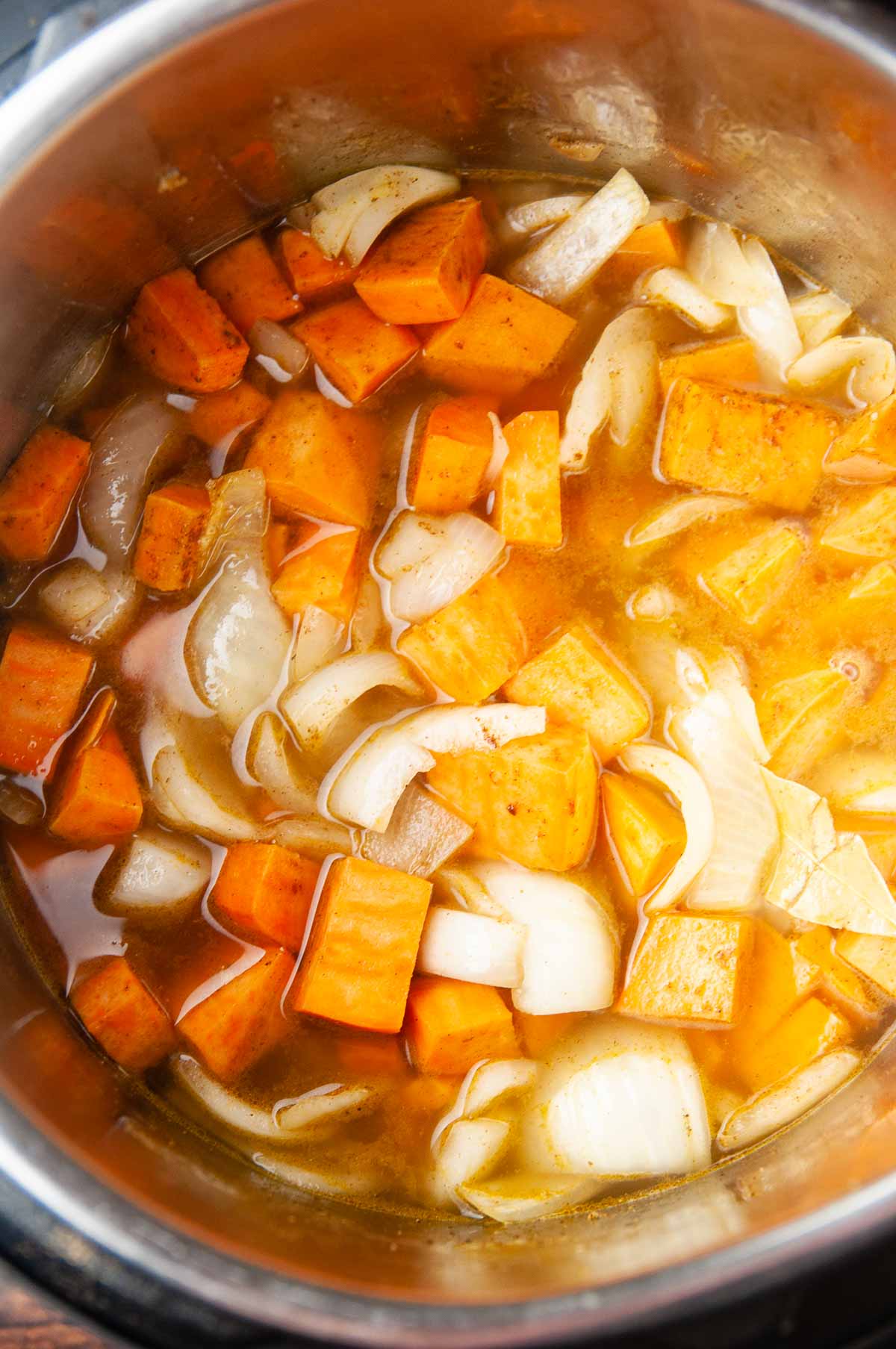 Add the vegetable broth