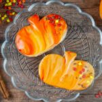 Marbled Cut Out Pumpkin Spice Cookies are a delicious fun fall treat. A great kid friendly alternative to pie for Thanksgiving or fun dessert for Halloween.