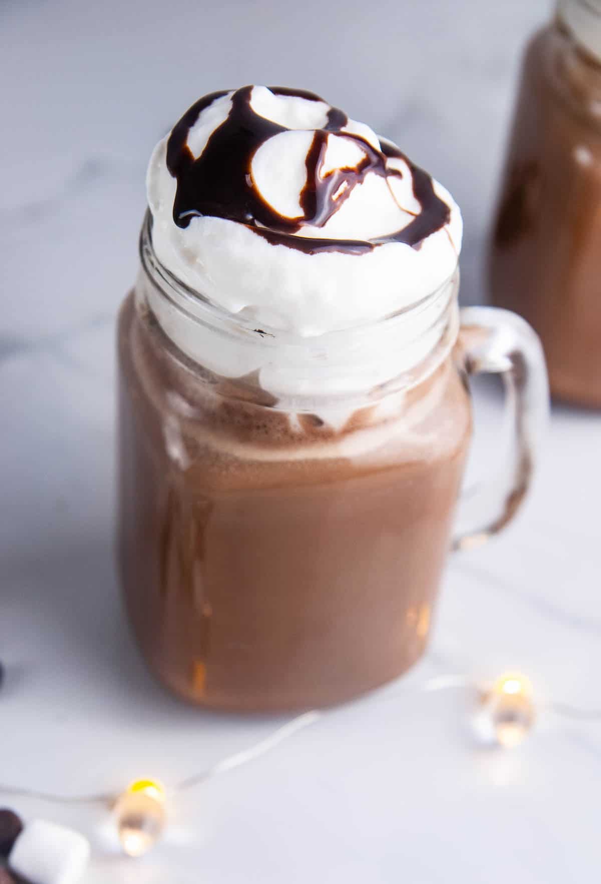 Easy Hot Chocolate Coffee is a coffee shop style warm drink you can make and enjoy right at home!